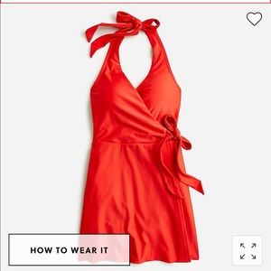 NWT Red J. Crew swim dress